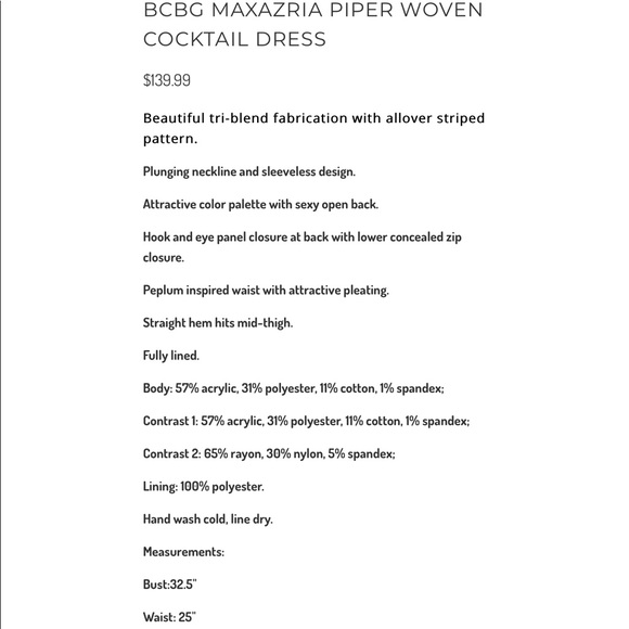 BCBG MAXAZRIA PIPER WOVEN COCKTAIL DRESS - Picture 5 of 6